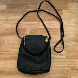 Hobo Fern Black Leather Crossbody Bag. Sized for your essentials!